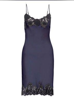 Gold Hawk Marilyn Silk Slip Dress (navy) • $230 MSRP • Small New With Tags